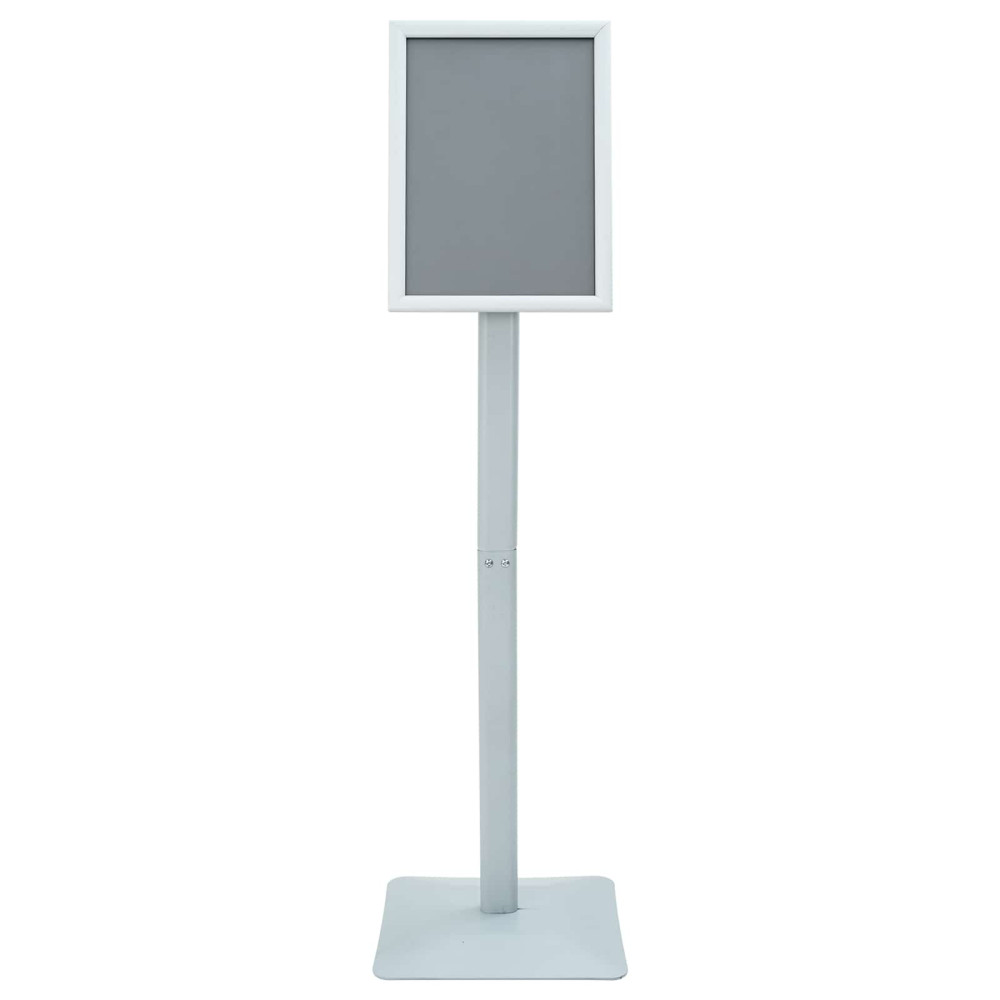 Produktbild för Pedestal affischställ Silver 32 x 27 x 119 cm Gjutjärn