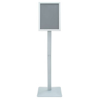 Produktbild för Pedestal affischställ Silver 32 x 27 x 119 cm Gjutjärn