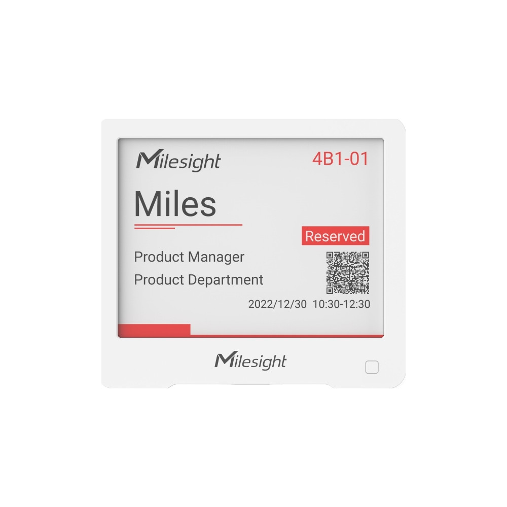 Produktbild för Milesight DS3604 - display module - IoT, E-ink - NFC, LoRaWAN - vit