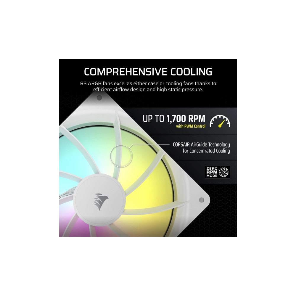 Produktbild för CORSAIR RS140 ARGB Dual Pack - lådfläkt