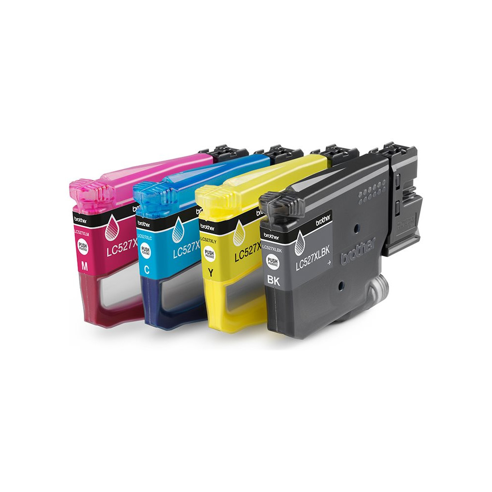 Produktbild för Brother LC527XL Value Pack - 4-pack - Lång livslängd - svart, gul, cyan, magenta - original - bläckpatron