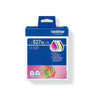 Produktbild för Brother LC527XL Value Pack - 4-pack - Lång livslängd - svart, gul, cyan, magenta - original - bläckpatron