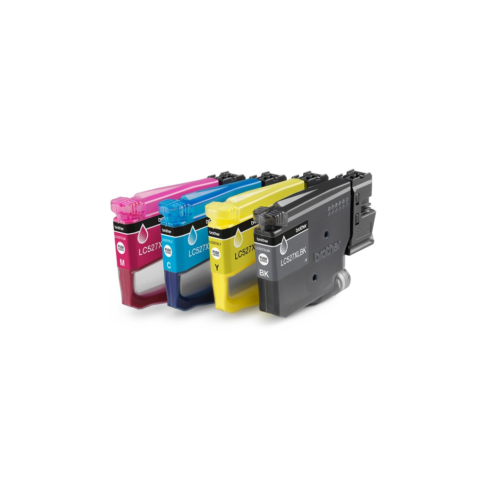 Produktbild för Brother LC527XL Value Pack - 4-pack - Lång livslängd - svart, gul, cyan, magenta - original - bläckpatron