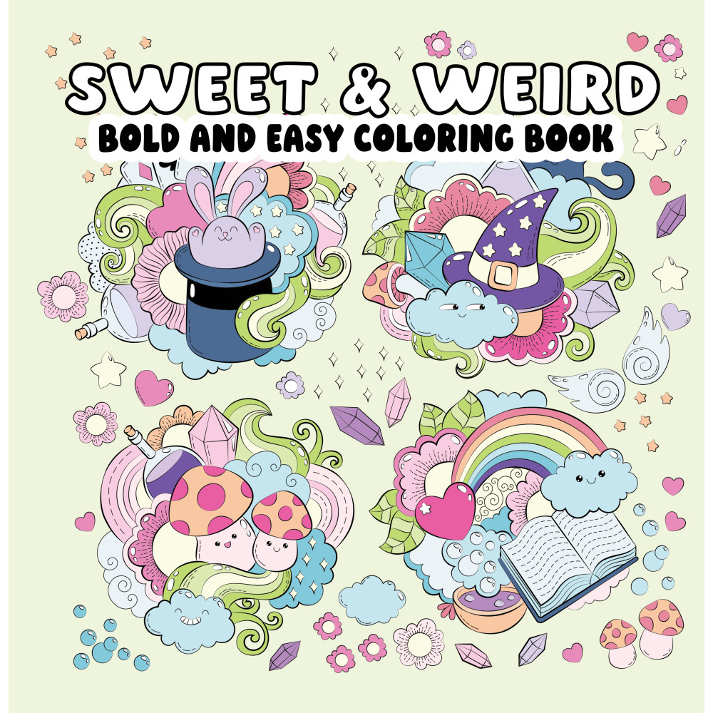Produktbild för Sweet and Weird Bold and Easy Coloring Book (häftad, eng)