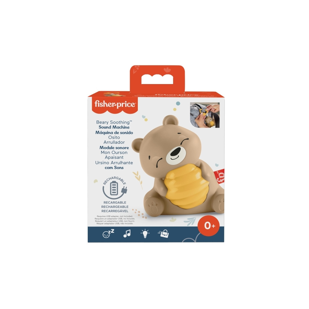 Produktbild för Fisher-Price Beary Lugnande ljudapparat, pojke/flicka, rings...