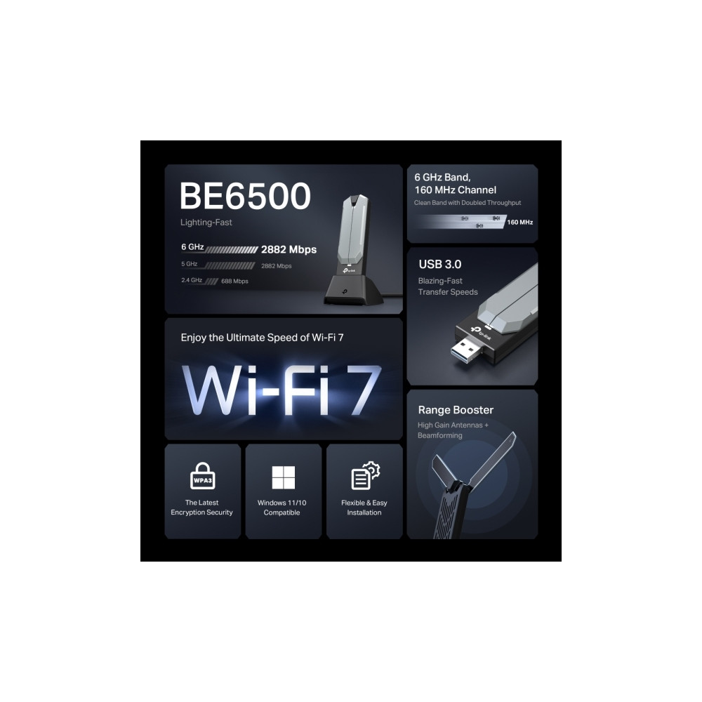 Produktbild för TP-Link Archer TBE400UH V1 - nätverksadapter - USB 3.0
