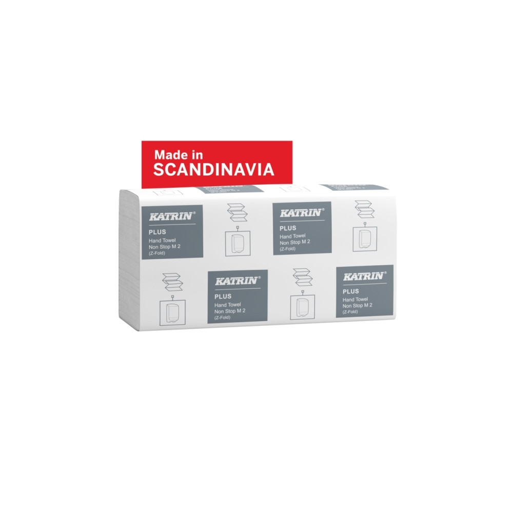 Produktbild för Handdukar Katrin Plus Non-Stop Z-Fold 2-lagers L24xB20,3xD8...
