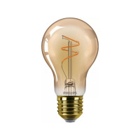 Produktbild för Philips - LED-glödlampa med filament - form: A60 - E27 - 3.1 W - flamljus - 1800 K - bärnsten
