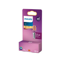 Produktbild för Philips Classic - LED-glödlampa - form: S26 - E14 - 2.5 W - varmt vitt ljus - 2700 K
