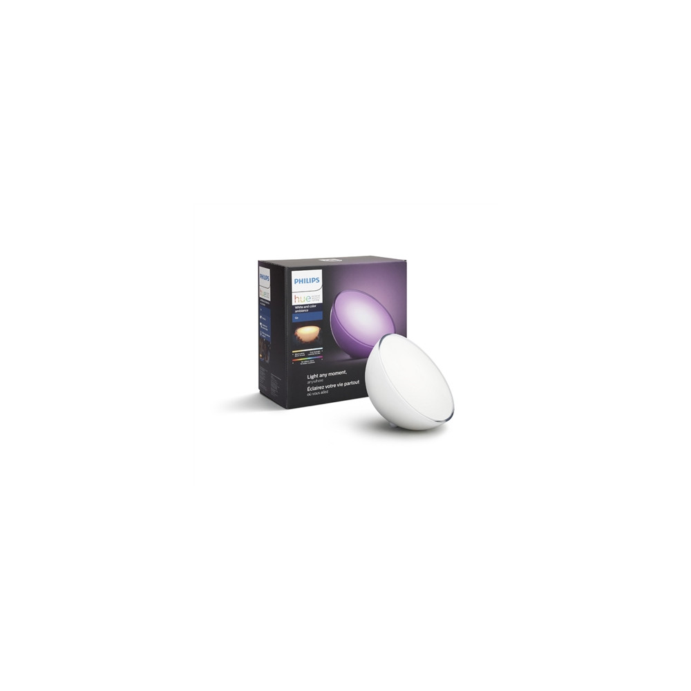 Produktbild för Philips Hue Go - skrivbordslampa - LED - 6 W - 16 miljoner färger - 2000-6500 K - vit