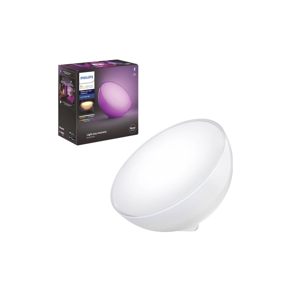 Produktbild för Philips Hue Go - skrivbordslampa - LED - 6 W - 16 miljoner färger - 2000-6500 K - vit