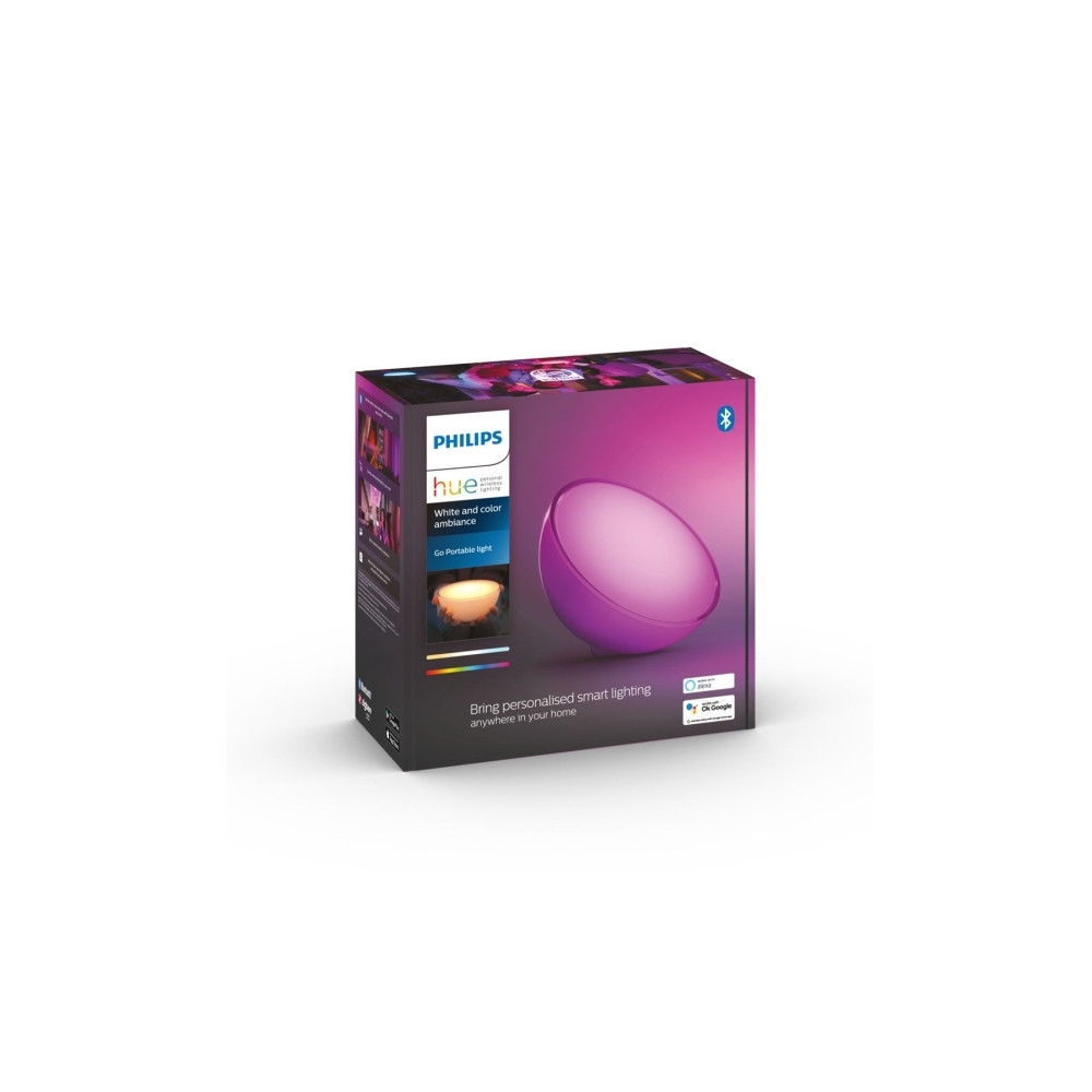 Produktbild för Philips Hue Go - skrivbordslampa - LED - 6 W - 16 miljoner färger - 2000-6500 K - vit