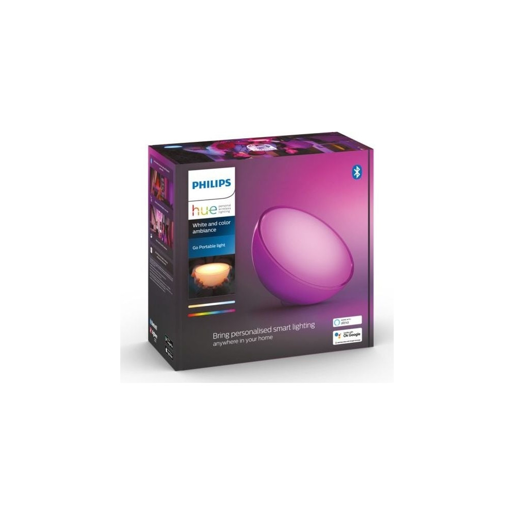 Produktbild för Philips Hue Go - skrivbordslampa - LED - 6 W - 16 miljoner färger - 2000-6500 K - vit