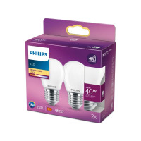 Produktbild för Philips LED Classic - LED-glödlampa - form: P45 - E27 - 4.3 W - varmt vitt ljus - 2700 K