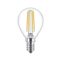 Produktbild för Philips - LED-glödlampa - klar finish - E14 - 6.5 W - varmt vitt ljus - 2700 K - transparent