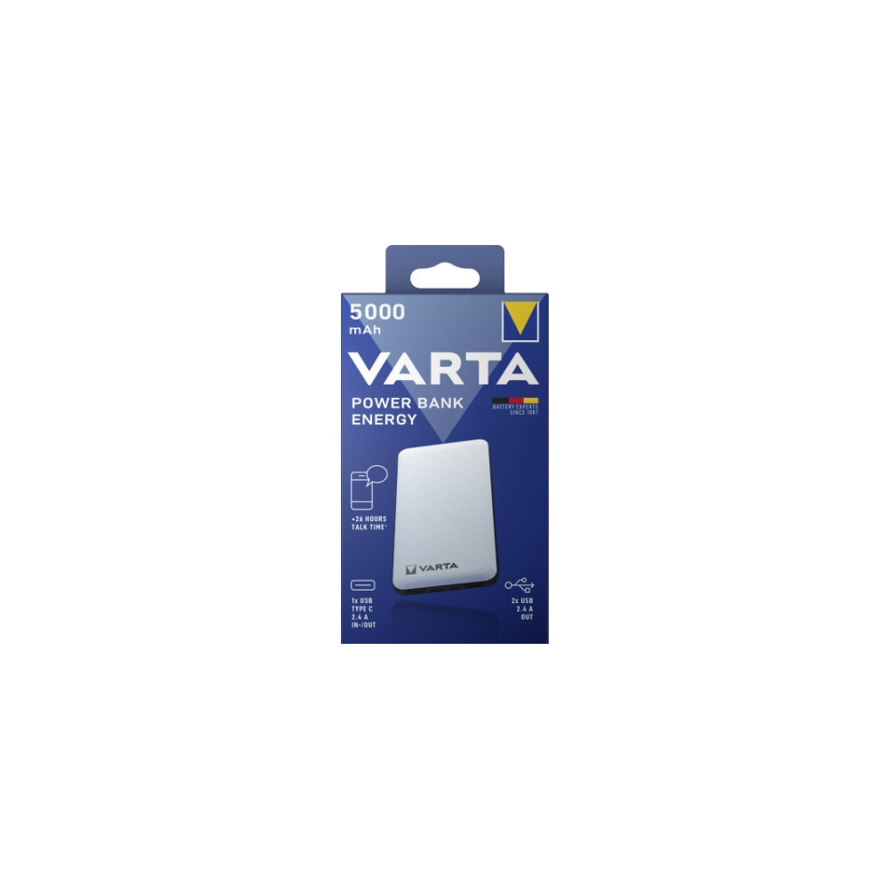 Produktbild för Varta Energy power bank - Li-pol - 2 x USB, USB-C - 12 Watt
