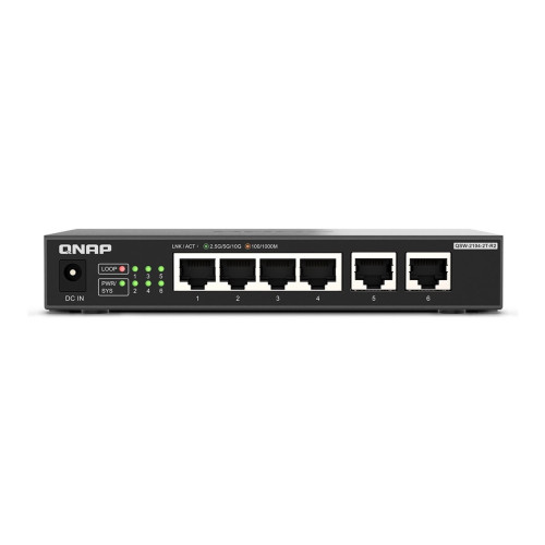 Qnap Systems QNAP QSW-2104-2T-R2 - switch - 6 portar - ohanterad