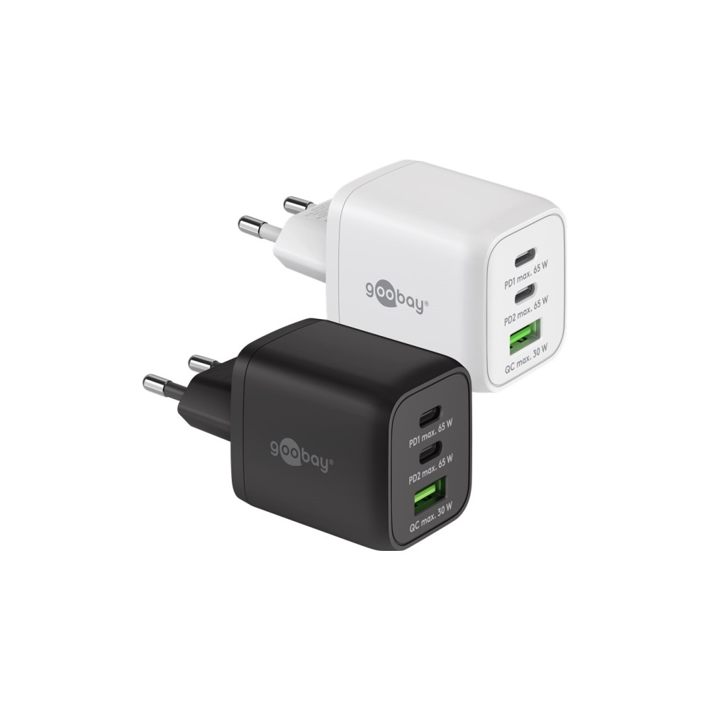 Produktbild för Goobay USB-C™ PD multiport snabbladdare (65 W), svart (64753...