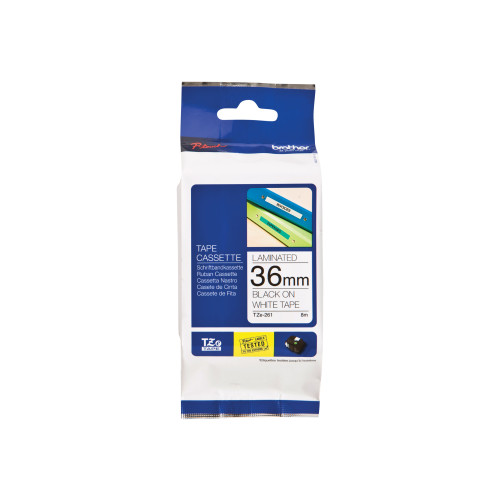 Brother Brother TZe-261 - bandlaminat - 1 kassett(er) - Rulle 3,6 cm x 8 m) (paket om 20)