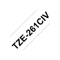 Produktbild för Brother TZe-261 - bandlaminat - 1 kassett(er) - Rulle 3,6 cm x 8 m) (paket om 20)