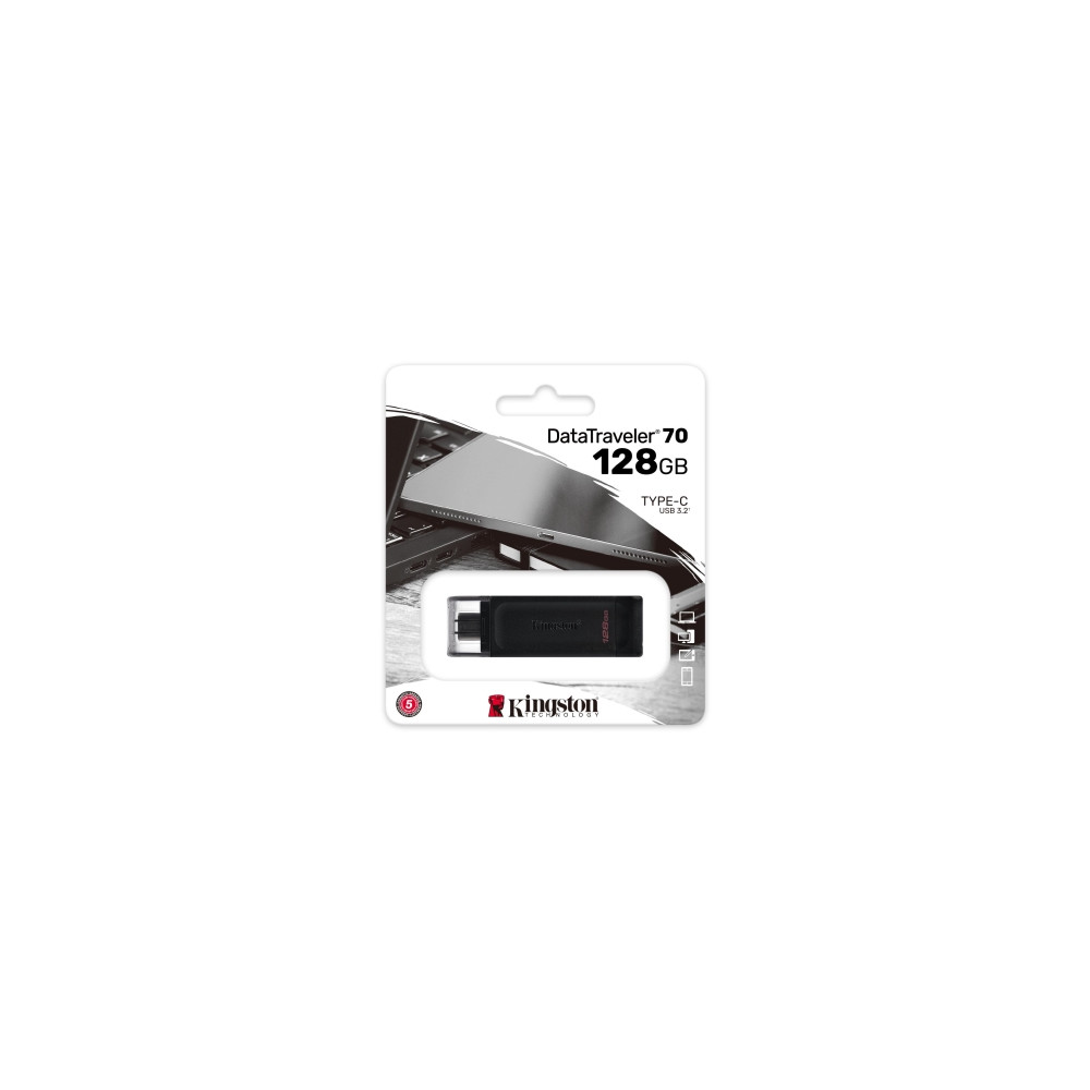 Produktbild för Kingston DataTraveler 70 - USB flash-enhet - 128 GB