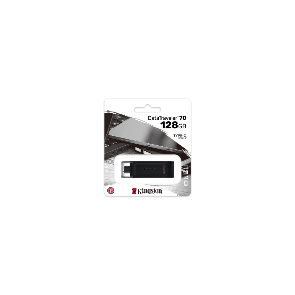Produktbild för Kingston DataTraveler 70 - USB flash-enhet - 128 GB