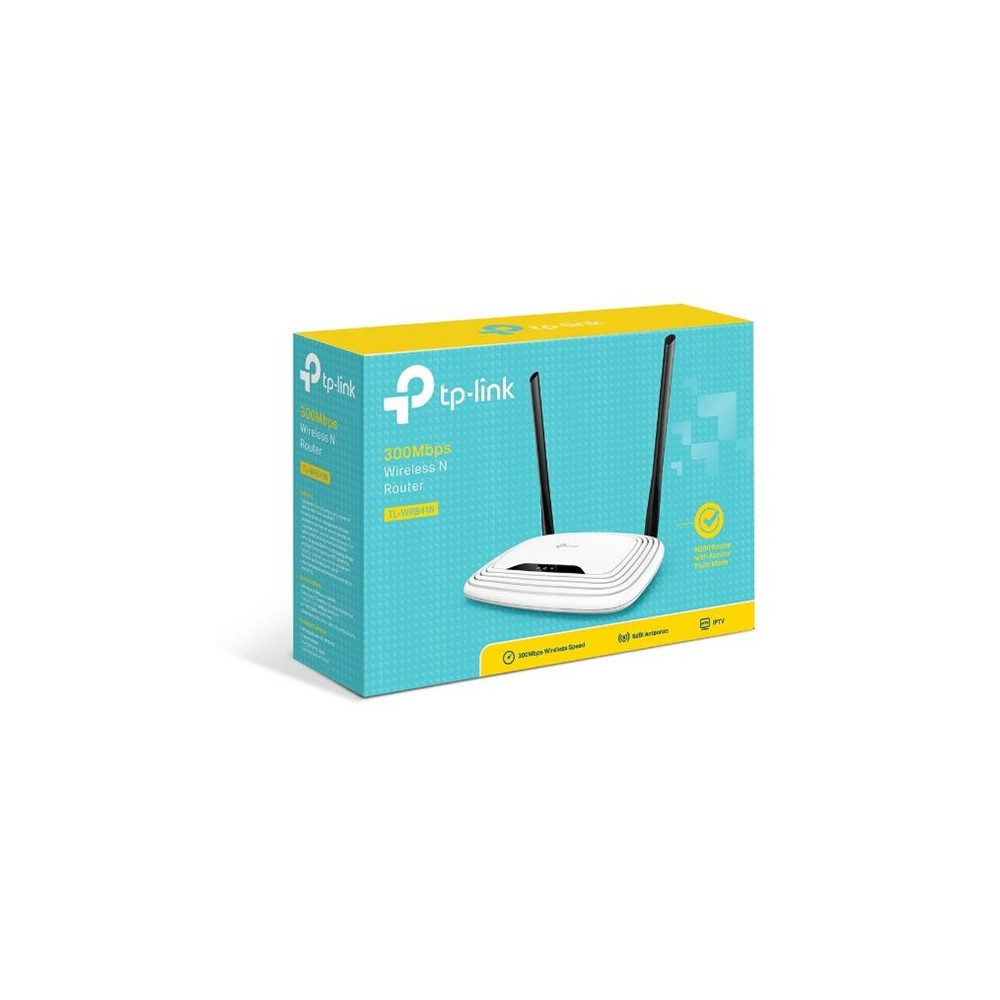 Produktbild för TP-Link TL-WR841N 300Mbps Wireless N Router - trådlös router - Wi-Fi - skrivbordsmodell