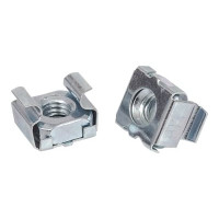 Produktbild för Intellinet Cage Nut Set, 20 Pack - M6 Nuts, Bolts and Washers, Suitable for Network Cabinets/Server Racks, Plastic Storage Jar, Lifetime Warranty - skruvar, muttrar och mellanläggsbrickor för rack
