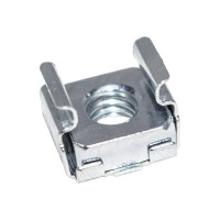 Produktbild för Intellinet Cage Nut Set, 20 Pack - M6 Nuts, Bolts and Washers, Suitable for Network Cabinets/Server Racks, Plastic Storage Jar, Lifetime Warranty - skruvar, muttrar och mellanläggsbrickor för rack