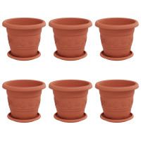 Produktbild för Växtkrukor 6 pcs Murgrön Ø 22 x 18 cm Plast