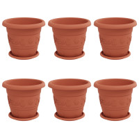 Produktbild för Växtkrukor 6 pcs Murgrön Ø 26 x 21,5 cm Plast