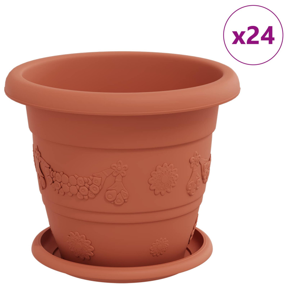 Produktbild för Växtkrukor 24 pcs Murgrön Ø 22 x 18 cm Plast