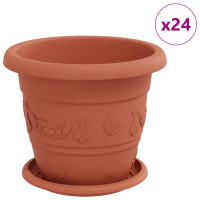 Produktbild för Växtkrukor 24 pcs Murgrön Ø 22 x 18 cm Plast