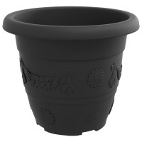 Produktbild för Växtkrukor 24 pcs Svart Ø 26 x 21,5 cm Plast