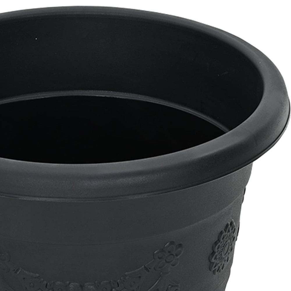 Produktbild för Växtkrukor 24 pcs Svart Ø 26 x 21,5 cm Plast