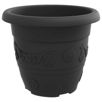 Produktbild för Växtkrukor 24 pcs Svart Ø 30 x 25 cm Plast