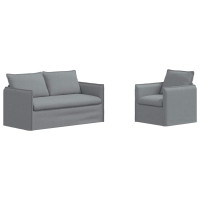 Produktbild för Soffset 2 pcs Ljusgrå 156 x 82 x 85 cm Tyg