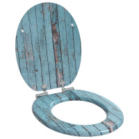 Produktbild för Mjukt stängande toalettlock 2 pcs Blå 44 x 38 cm MDF-board