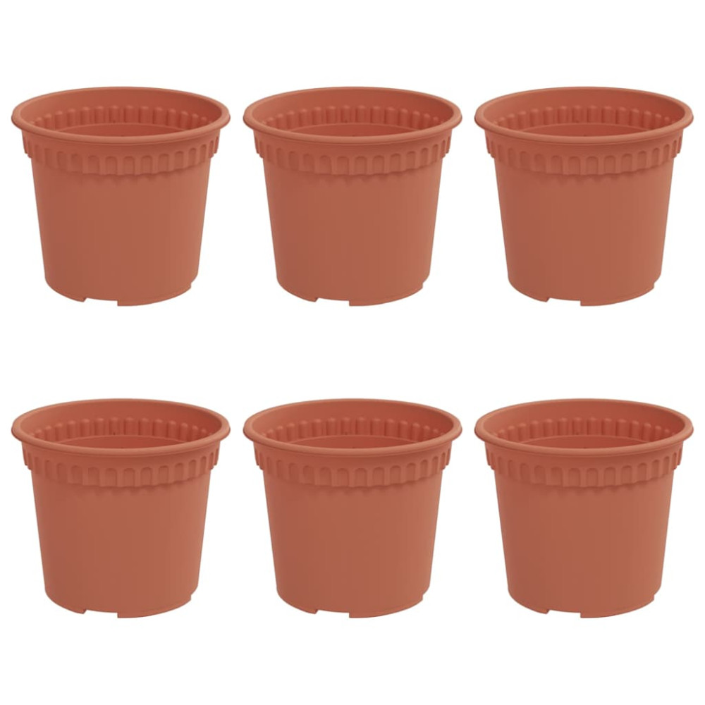 Produktbild för Rund Blomkruka 6 pcs Murgrön Ø 12,5 x 10 cm Plast