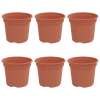 Produktbild för Rund Blomkruka 6 pcs Murgrön Ø 12,5 x 10 cm Plast