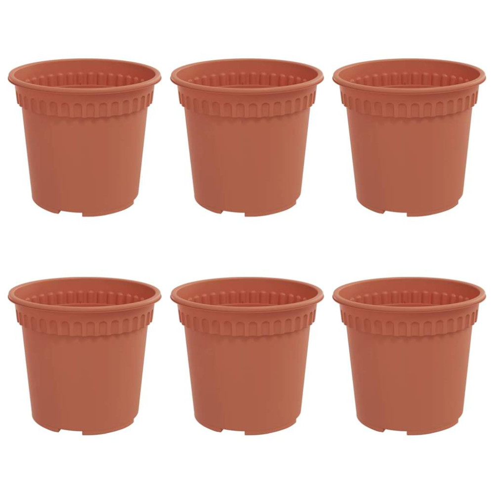 Produktbild för Rund Blomkruka 6 pcs Murgrön Ø 15 x 12 cm Plast