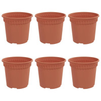Produktbild för Rund Blomkruka 6 pcs Murgrön Ø 15 x 12 cm Plast