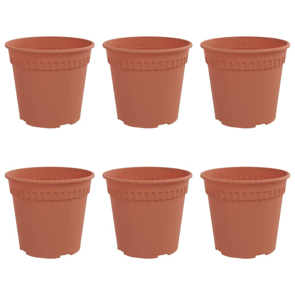 Produktbild för Rund Blomkruka 6 pcs Murgrön Ø 17 x 14 cm Plast
