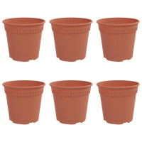 Produktbild för Rund Blomkruka 6 pcs Murgrön Ø 17 x 14 cm Plast