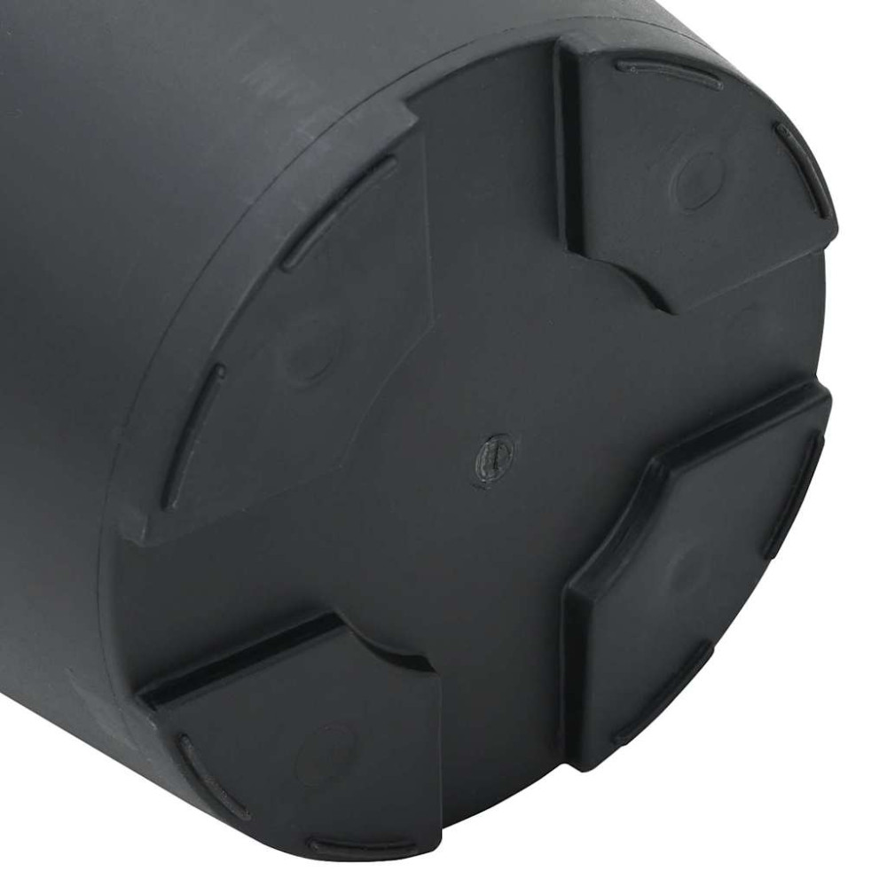 Produktbild för Rund Blomkruka 6 pcs Svart Ø 19 x 16 cm Plast