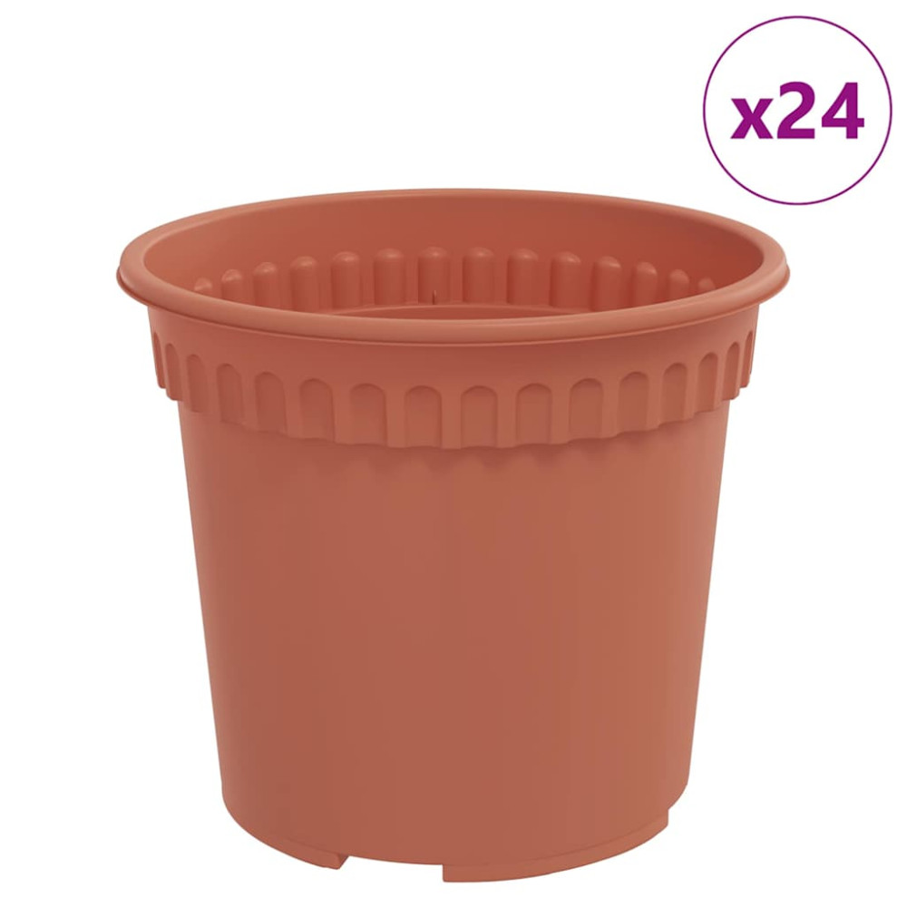 Produktbild för Rund Blomkruka 24 pcs Murgrön Ø 15 x 12 cm Plast