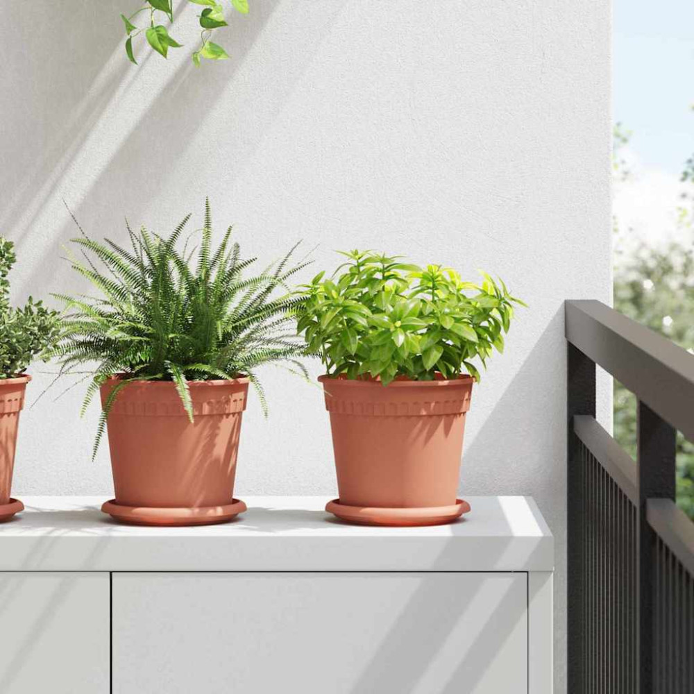 Produktbild för Rund Blomkruka 24 pcs Murgrön Ø 17 x 14 cm Plast