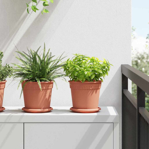 vidaXL Rund Blomkruka 24 pcs Murgrön Ø 17 x 14 cm Plast