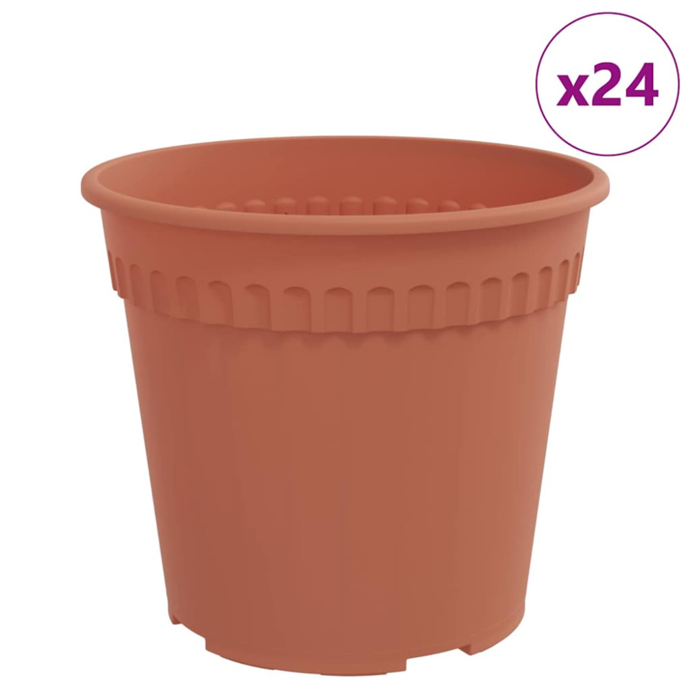 Produktbild för Rund Blomkruka 24 pcs Murgrön Ø 17 x 14 cm Plast