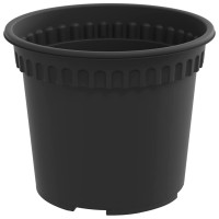 Produktbild för Rund Blomkruka 24 pcs Svart Ø 12,5 x 10 cm Plast